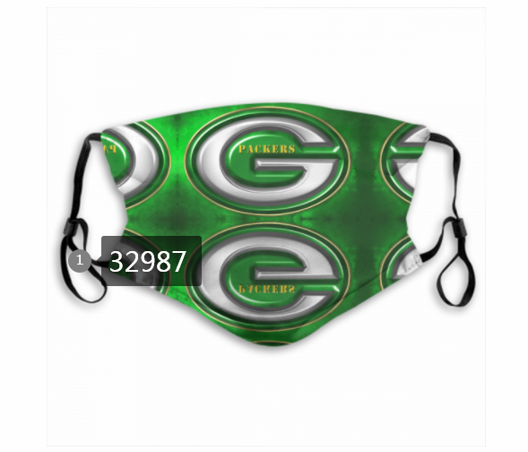 New 2021 NFL Green Bay Packers 119 Dust mask with filter->nfl dust mask->Sports Accessory
